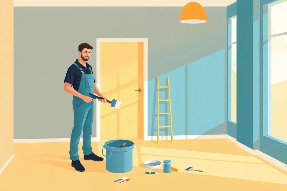 Intérieur rénové après travaux de peinture à Montauban