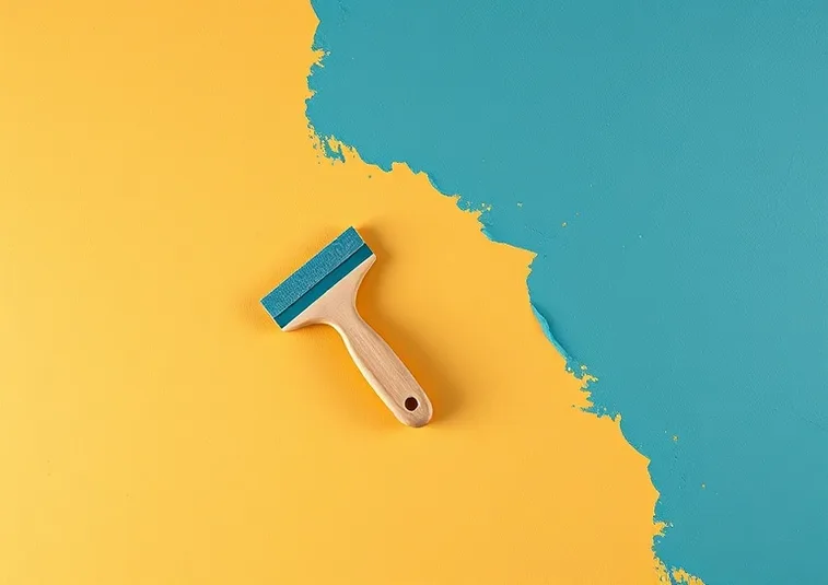 Application d'un enduit décoratif à la lisseuse sur un mur